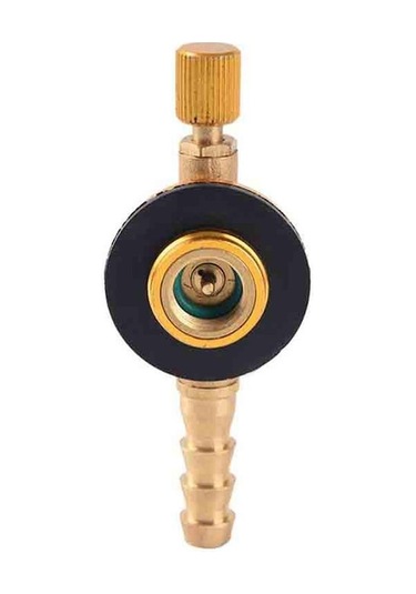 Kırmızı Paslanmaz Çelik Açık Kamp Gaz Sobası Sıvılaştırılmış Gaz Tankı İçin Güvenli Şişme Şarj Vanası Adaptörü Kırmızı Kırmızı