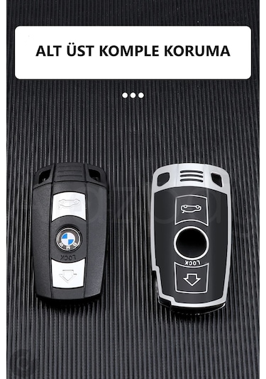 Bmw E60 E61 E70 E81 E87 E90 E91 E92 X1 X5 X3 1 3 5 6 Z4 M3 M5 Tpu Anahtar Kılıfı Beyaz Gümüş