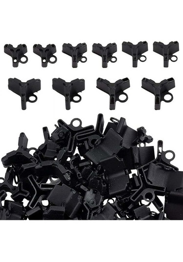 Xindoker 150 Adet Siyah Üçlü İğne Koruması - 1 2 3 4 5 Boyutları - Balık İğnesi Korumalı Aksesuar Seti