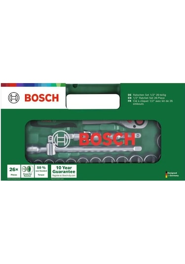 Bosch 1/2" Cırcır Seti 26 Parça 1600a039j7