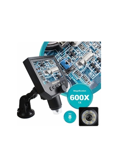 Powermaster 4.3'' 3.6mp Hd 600x Dijital Şarjlı Mikroskop