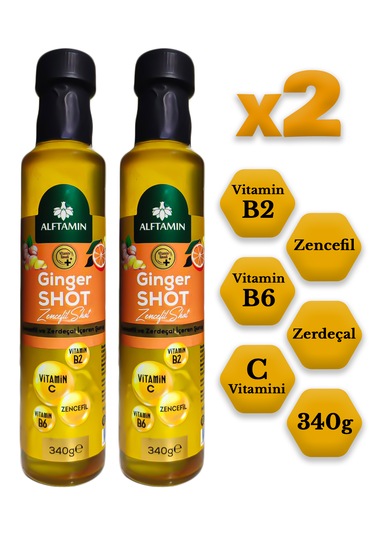 Ginger Shot Zengin İçerikli Şurup 340 G X2 Adet