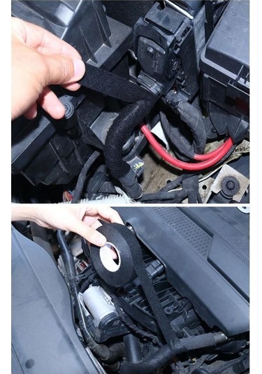 9/15/19mm Elektrik Bandı Isıya Dayanıklı Yapışkan Bez Kumaş Bant Otomotiv Kablo Bandı Kablo Demeti Kablo Demeti Elektrik Isı Bantları 19mm