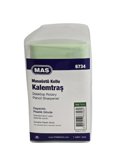 Mas 6734 Masaüstü Kollu Kalemtraş - Yeşil