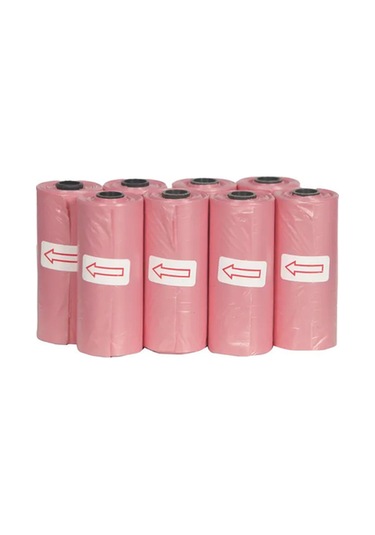 Bamm Bamm Kirli Bebek Bezi Poşeti Çanta Boy Pembe 8 x 15'li 22 x 32 CM