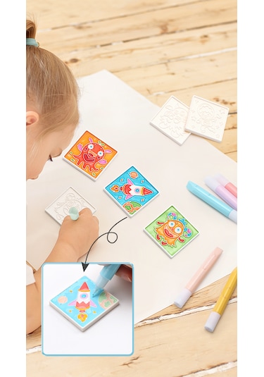 Magnepaint 58 Parçalı Premium Manyetik Oyuncak/bloklar Seti Boya