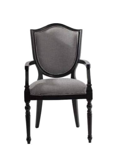 Bengimobilya Sandalye Zus008 Tam Kolçak Model Kayın Retro Torna Ayak Siyah Ren