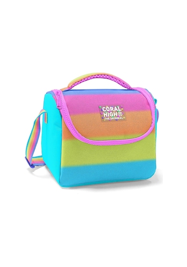 Coral High Kız Çocuk Beslenme Çantası - Thermo - Pembe Turuncu Renk Geçişli Çok Renkli