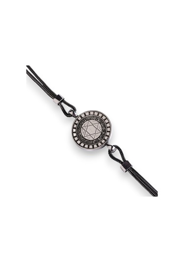 Hz.süleyman Mührü Yuvarlak 925 Ayar Gümüş Bileklik Gümüş