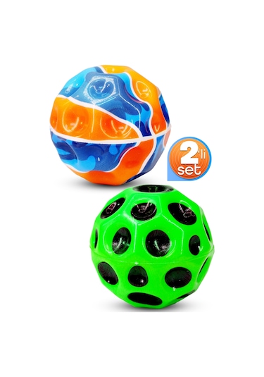 2li Yükseğe Zıplayan Top Galaksi Uzay Ay Topu Aşırı Zıplayan Bahçe Oyuncağı Krater Basketbol