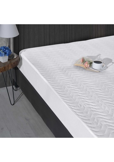 Violethome Sıvı Geçirmez Kapitone Fitted Alez ( Tüm Bedenler ) Beyaz