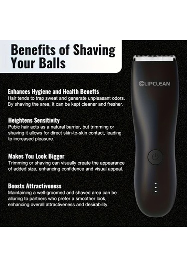 Dashanshop Siyah Taban Yok Groin Vücut Kılı Trimmer Çift Başlı Cilt Dostu Hassas Kesim Şarj Edilebilir Erkek Ball Shaver