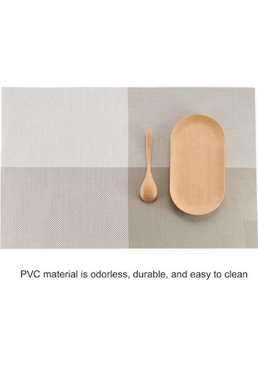 Placemat Aşınmaya Dayanıklı Su Geçirmez Kaymaz Isı Yalıtımı Dikdörtgen Masa Mat Züccaciye Bardak Altlığı Yeşil