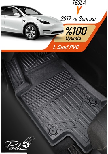 Siyah Tesla Model Y 2019- Sonrası 4d Havuzlu Paspas Takımı