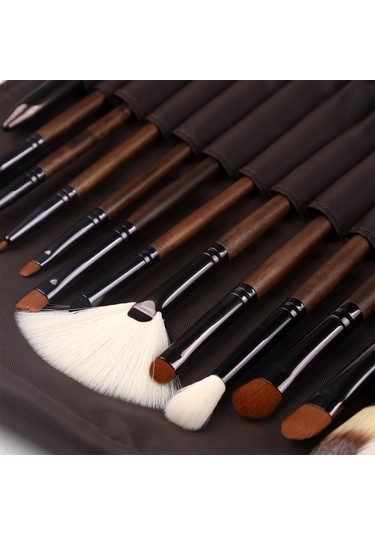 Sones Zoreya 15'i 1 Arada Siyah Ceviz Makyaj Fırçası Seti Tam Set Güzellik Aletleri Naylon Saç Pudra Fırçası Makyaj Fırçası Zp15