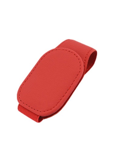 Jeemson Araç Güneş Gözlüğü Tutucu Kırmızı Pu Deri Araç İçin Gözlük Depolama Ve Fatura Tutucu