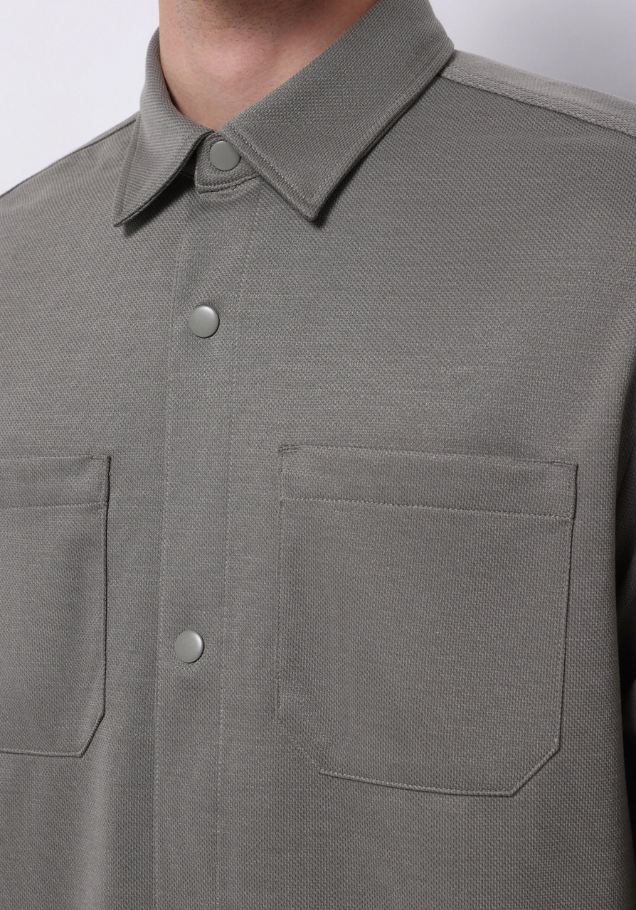 Colins Regular Fit Erkek Yeşil Shacket Cl1075640 Q1.v2 Sag Sage