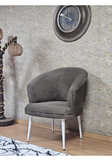 Tekli Teddy Beyaz Boyalı Sivriltme Ayak Çay Seti Koltuk Tekli Ber Çok Renkli