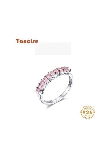 Gümüş Tancise Klasik 925 Ayar Gümüş Zirkon Yüzük Bayanlar Takı Düğün Promise Parti Hediye 8