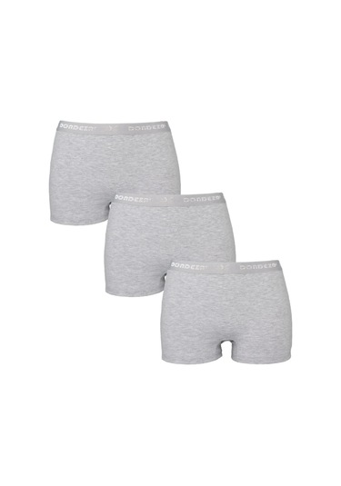3'lü Paket Kadın Boxer gri