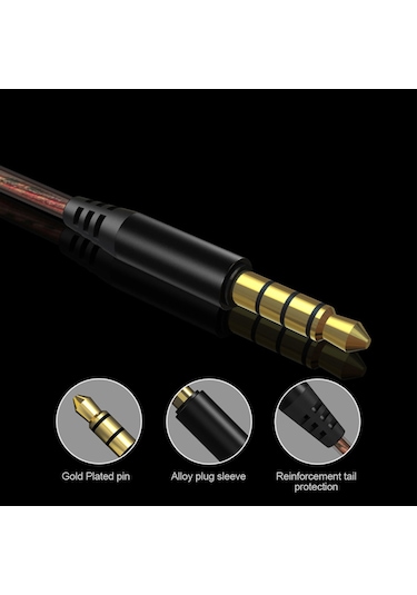 Geeksen Qkz Kd4 Kablolu Kulaklık, 3.5mm Bağlantı, Mikrofonlu, Ergonomik Kulak Takımı, Stüdyo Kalitesi Ses, Spor Ve Günlük Kullanım İçin Kırmızı