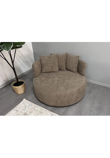 Miz Berjer & Puf & Armut & Tekli Koltuk & Dinlenme Koltuğu Açık Kahve