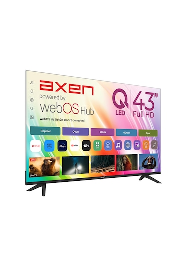 Axen AX43QFMLN-W02S 43" Full HD QLED TV