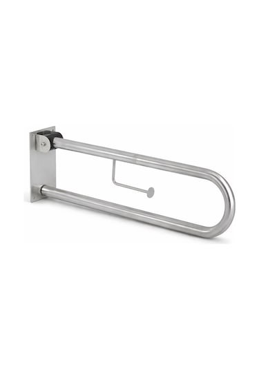 Aqua Bagno Basic Mafsallı Engelli Tutunma Barı Tuvalet Kağıtlıklı Paslanmaz Çelik 35.90.91.01.01 Krom