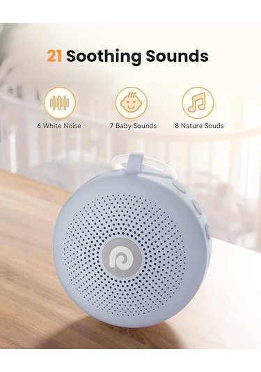 Dreamegg Beyaz Gürültü Makinesi - 21 Rahatlatıcı Ses - Açık Mavi