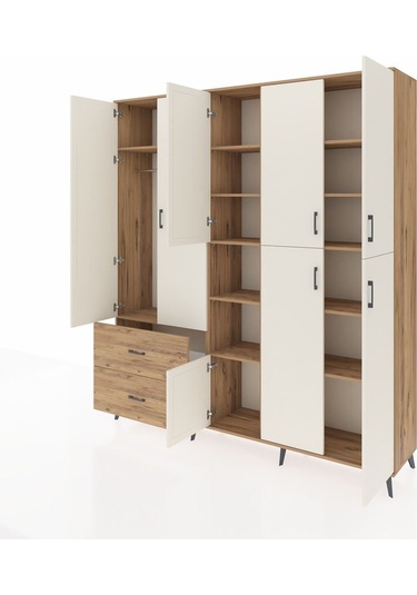 Hyperion Dolap 12 Raflı 2 Çekmeceli Tek Askılı 220x44x243 Çam-aytaşı/çam Aytası/atlas Çam Hyperion Dolap 12 Raflı 2 Çekmeceli Tek Askılı 220x44x243 Çam-aytaşı/çam Aytası/atlas Çam