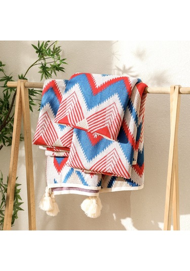 Atma Battaniyesi, Örme Püsküllü Atma Battaniyeleri, Kanepe Yatak İçin Yumuşak Hafif Vintage Atma Battaniye 51x67 İnç Diğer