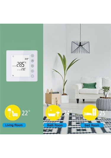 Leezsing 3a Su Isıtma Termostatı Lcd Dokunmatik Ekranlı Dijital Isıtma Termostatı Hafta Programlanabilir Akıllı Sıcaklık Kontrol C-158