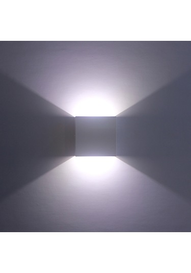 Youmex Led Duvar Lambası - Beyaz, 6w Beyaz Işık, Parlaklık Ayarlı - Oturma Odası, Yatak Odası, Koridor Için Beyaz