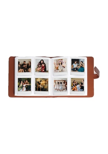 Tongxida Polaroid Kare 288 Fotoğraf Bilet Defteri, Renk: Pembe, Banka Kartı Saklama