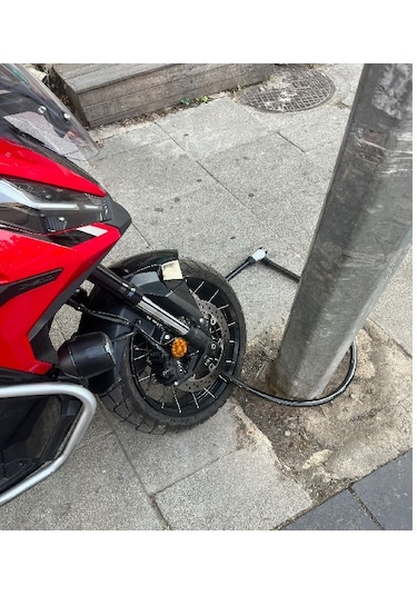 Motosiklet Kilidi 25mm Güçlendirilmiş Halat Kilit 2 Metre