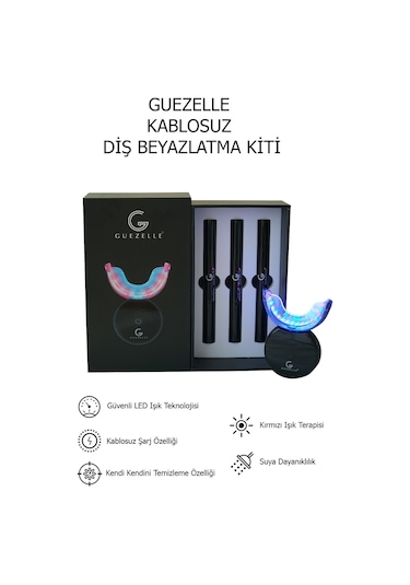 Guezelle Kablosuz Diş Beyazlatma Kiti Siyah