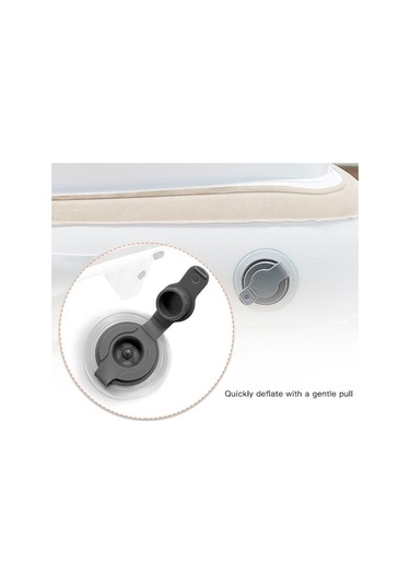 Wondernest Açık Hava Seyahat Bebek Şişme Yatak Araba/uçak Katlanır Yatak, Gri + Emniyet Kemeri Çok Renkli