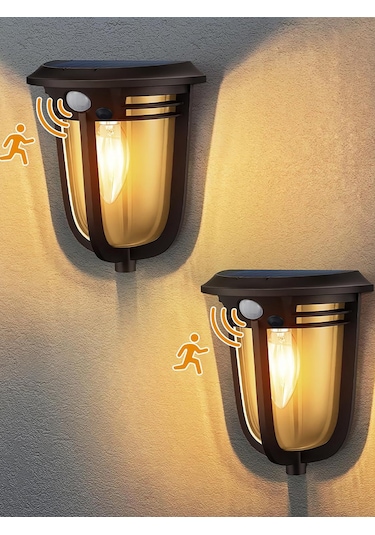 Greentech Güneş Enerjili Hareket Sensörlü, Cob Led Duvar Aplik / GT-SL18