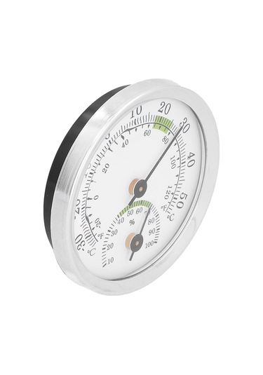 Dofolink Alüminyum Plastik Mini Termohigrometre -30 50 C 2% Rh Doğruluk, Seralar İçin, Sigara Kutuları, Jakuzi Odaları, Pilli Olmayan, Yeşil-gümüş
