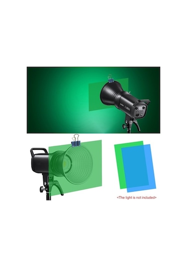 Pazly 30 Adet 20cm Fotoğrafçılık Renk Filtreleri Seti - 4 Yeşil + 4 Mavi - Stüdyo Işık Jel Levha - Portre Ve Video Çekimi İçin