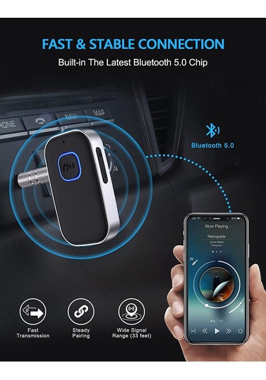 Leezsing 5.0 Bluetooth Araç Alıcısı - Kablosuz Müzik Ve Telefon Görüşmesi İçin Usb Şarjlı
