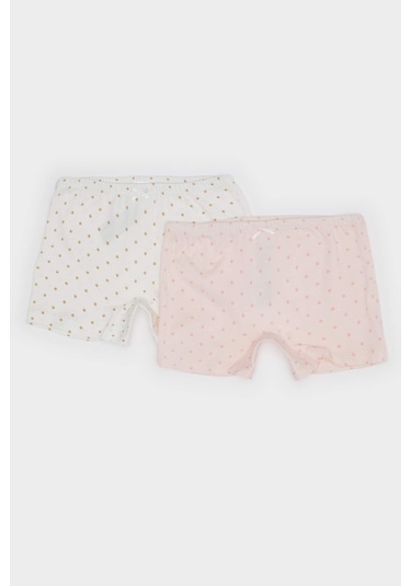 DeFacto Kız Çocuk Desenli 2'li Boxer E7201A825SPPN262