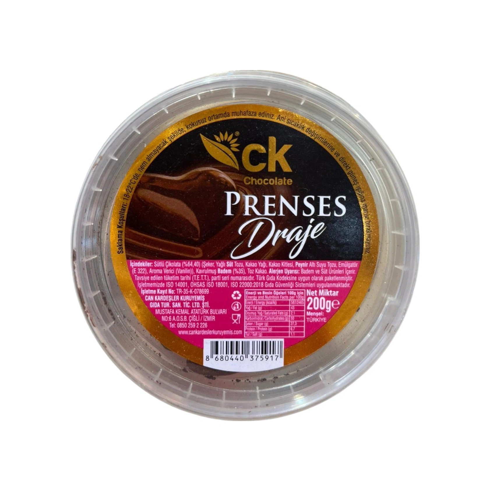 Prenses Badem Draje 200 G Kova