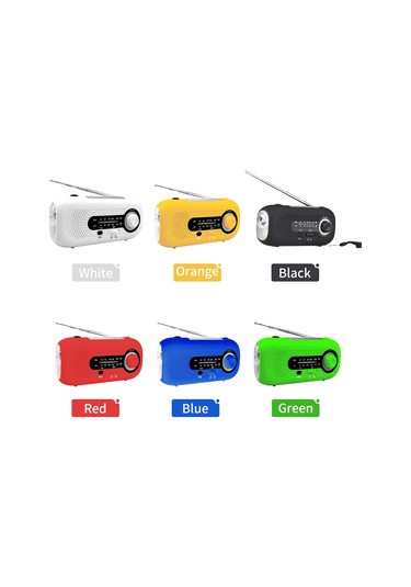 Lemestar Eu Tipi 5led Fenerli Güneş Enerjili El Crank Radyo - Am/fm, Sos, 4 Güç Kaynağı, 2000mah Power Bank, Ipx3, Kamp İçin Hn-098s