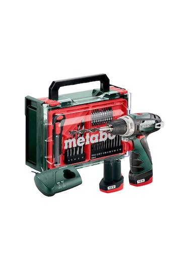 Metabo Powermaxx BS Şarjlı Matkap 12 Volt + 41 Parça Aksesuar Seti 600080710