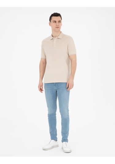 Pierre Cardin Erkek Taş Tişört Basic 50280754-vr049 Taş