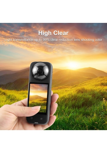 Springsun Puluz Pu989t Panoramik Kamera Lens Koruyucuları Lens Koruyucu Kapak Şeffaf Lens Kapağı Yedek Insta360 X4 Aksesuarları