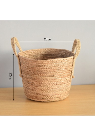 Dokuma Elde Taşınabilen Çiçek Sepetleri Rattan Saksılar Saklama Sepetleri B