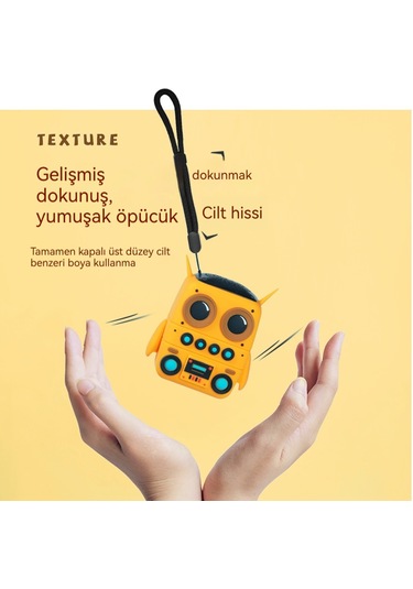 Karikatür Minion Dış Mekan Su Geçirmez Kullanışlı Hoparlör-beyaz