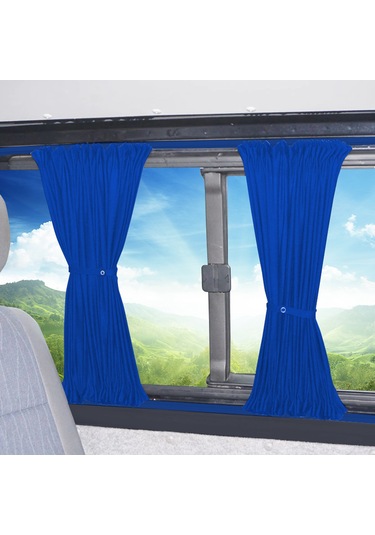 Pandami Citroen Berlingo 2.nesil 2008-2018 Uyumlu Mavi Raylı Oto Perde Takımı
